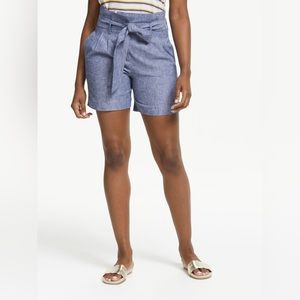 Boden Women Cora Chambray Linen
Blend 6 " Inseam Belted Shorts sz 6